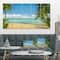 Designart - Palms at Caribbean Beach - Seashore Photo Canvas Art Print